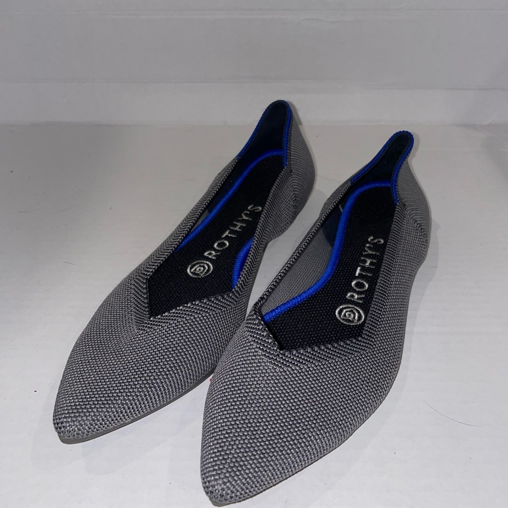 Rothy's Gray Pointed Flats